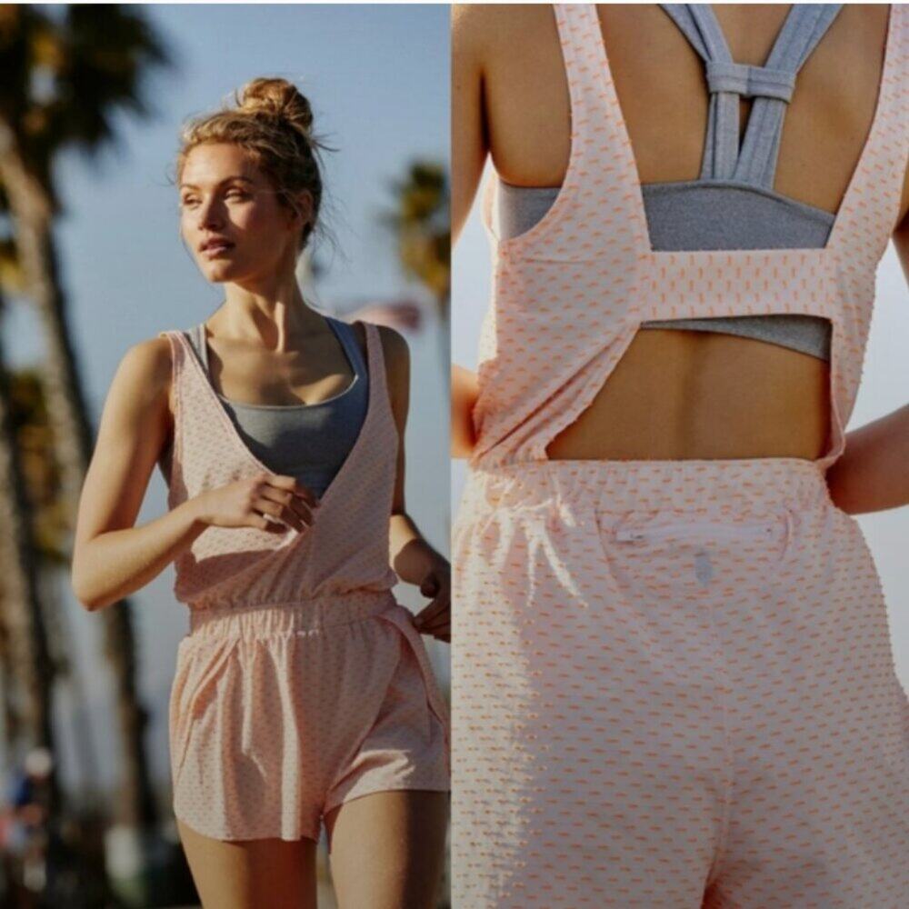 Free People Jog It Off Runsie Sleeveless Romper XL - Picture 5 of 9